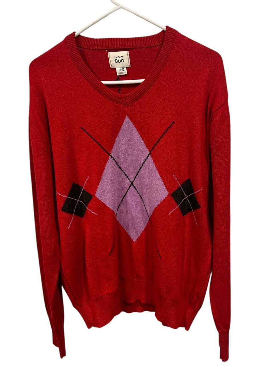 NWT BDG Urban Outfitters Argyle Sweater size Medium